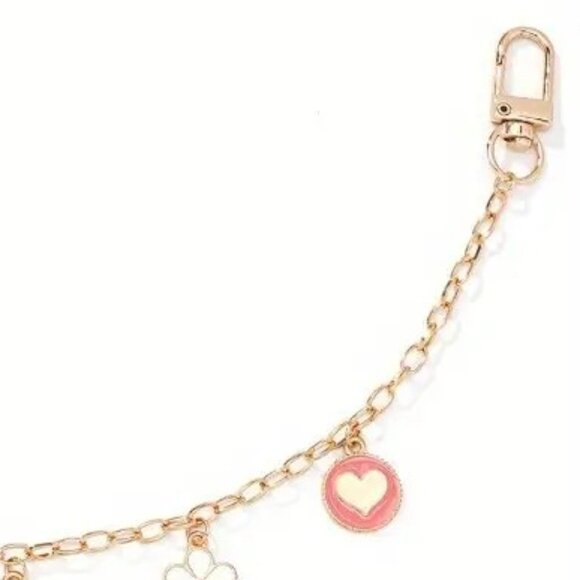 NWT Hearts and Flowers Bag Charm Chain - Picture 4 of 5